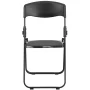 Black Plastic Seat with Metal Frame Folding Chair (Set of 2) - Image 4