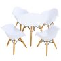 5 Pieces Kids Mid-Century Colorful Table Chair Set - Image 2