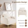 Modern Upholstered Accent Chair with Removable Pillow and Soft Padded Seat - Image 6