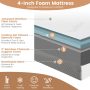 Twin XL 4 Inch Tri-fold Cool Gel Memory Foam Mattress - Image 5