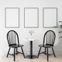 Set of 2 Vintage Wood Chair with Spindle Back for Dining Room - Black - Image 5