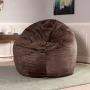 Jaxx 6 Foot Cocoon- Giant Bean Bag for Adults - Padded Microvelvet, Chestnut - Image 3