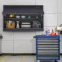 Wall-Mounted Metal Storage Cabinet in Black 2 Shelves Steel Wall Mounted Garage Cabinet 30.3 in. x 12.5 in. x19.7 in. - Image 3
