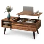 Aravis Lift Top Coffee Table with Storage for Living Room,With adjustable Shelf, Wood - Image 5