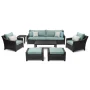 Fionnula 7 Pieces Rattan Sunbrella® Sofa Seating Group with Cushions - Image 6