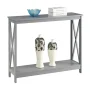 Oxford 40 in. Gray Standard Rectangle Composite Console Table with Shelves - Image 2
