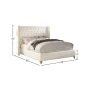 Meridian Furniture Soho Solid Wood and Vegan Leather King Bed in White - Image 3