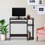 32 in. Rectangular Dark Brown Computer Desk with Keyboard Tray - Image 2