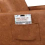 Renwick Modern Faux Leather Rocking Chair with Rubberwood Legs for Living Room, Brown - Image 6