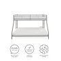 Mainstays Small Space Junior Twin over Full Low Profile Metal Bunk Bed, Silver - Image 4