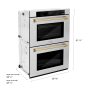 ZLINE - Autograph 30 in. 10 cu. ft. Built-In Double Wall Oven with Air Fry & Self Clean with Bronze Accents - Stainless Steel - Image 4