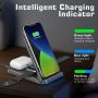 Wireless Charger, 3 in 1 15W Fast Charging Dock Stand for iPhone 14/13/12/11/Pro Max/XS/XR/X/8 Plus/8, Compatible with Apple Watch Series and AirPods 3/2/Pro (Black) - Image 6