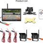 EVERSECU 2pcs Wireless Vehicle Backup Cameras Plus 7" Monitor Parking Assistance System for RV/SUV/Van/Pickup/Truck/Trailer Rear/Side/Front View System Switchable - Image 6