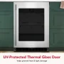 KitchenAid - 5.2 Cu. Ft. Undercounter Refrigerator - Black Cabinet/Stainless Steel Doors - Image 3