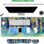 ArtSo Large Gaming Mouse Pad Set, Keyboard Wrist Rest Support + Mouse Wrist Cushion + Extended Mousepad + Coaster, 35x15.5in Multifunctional Desk Mat 4pcs, Oil Painting Flowers - Image 6