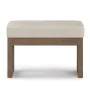 Milltown Platinum Upholstered Tweed Look Fabric Rectangle Footstool Ottoman 27 in. W Ottoman - Image 5