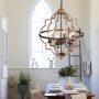 TZOE Orb 4-Light Metal Chandelier,Rustic Vintage Chandelier,Stardust Finish,Foyer Light,Adjustable Height,Dining Room Lighting Fixtures Hanging,Living Room Light,Kitchen Chandelier UL Listed - Image 6