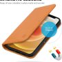 SHIELDON Case for iPhone 13 Mini 5G, Genuine Leather Wallet Folio Case Magnetic Closure RFID Blocking Card Slots Kickstand Full Protection Case Compatible with iPhone 13 Mini (5.4", 2021) - Brown - Image 6