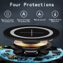 Desk Wireless Charger, Headphone Wireless Charging,Desktop Grommet Power Wireless Charging Pad Compatible with iPhone12/iPhone11 Pro Max/XR/ 8 Plus Black - Image 2