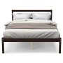 Modern Bed Frame with Wooden Headboard and Plywood Slat Support - Image 6