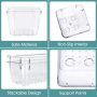 WOWBOX 25 PCS Clear Plastic Drawer Organizer Set, 4 Sizes Desk Drawer Divider Organizers and Storage Bins for Makeup, Jewelry, Gadgets for Kitchen, Bedroom, Bathroom, Office - Image 3