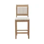 Kendra 26 in. Graywash High Back Wood Counter Stool with Fabric Seat - Image 6