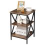 Versatile Side/End Table with Storage Shelf Nightstands for Living Room Bedroom - Image 1