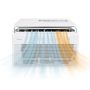 Keystone - 350 Sq. Ft. 8,000 BTU Window Mounted Inverter Air Conditioner with 7,000 BTU Supplemental Heat Function - White - Image 1