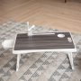 Keggs Laptop Bed Desk Tray, Lap Desk for Bed 4 USB Ports Laptop Stand Bed Lap Table Tray with Foldable Legs Storage Drawer for Home Bed Couch Floor, Gray - Image 6