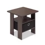 Dark Brown and Black Storage End Table - Sonoma Oak/Ivory - Image 2