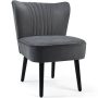 Set of 2 Upholstered Modern Leisure Club Chairs with Solid Wood Legs - Image 6