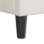 Yaheetech Upholstered Platform Full Bed with Headboard, Ivory - Image 3
