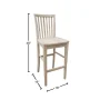30 in. Unfinished Wood Bar Stool - Image 3