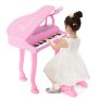 37 Keys Kids Piano Keyboard with Stool and Piano Lid - Image 3