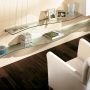 GLASSLINE 23.6 in. x 6/8 in. x 0.31 in. Clear Glass Concave Shelf without Brackets - Image 3