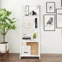 Costway Set of 2 Ladder Shelf 4-Tier Bookshelf Bookcase Storage Display Plant Leaning - Image 5