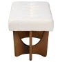 Baxton Studio Theo Japandi Cream Boucle Fabric and Walnut Brown Finished Wood Bench - Image 4