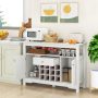 Buffet Sideboard Wine Liquor Coffee Bar Cabinet with Removable Wine Rack - Image 5