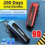 Bluetooth 5.0 Earpiece Driving Trucker Wireless Headset Earbuds Noise Cancelling - Black With Red - Image 5