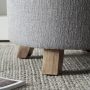 Better Homes & Gardens Round Tufted Storage Ottoman, Gray Faux Linen - Image 4
