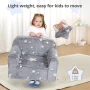Kids Sofa, Toddler Couch Glow in The Dark,Toddler Chairs Comfy,Soft Kid Couch for Boys and Girls Gift, Gray - Image 5
