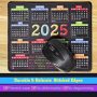 Mouse Pad with Stitched Edge, Computer Mouse Pad with Non-Slip Rubber Base, Mouse Pads for Computers Laptop Mouse 9.6x7.9x0.1 inch, (2025 Calendar Black) - Image 5