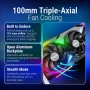 PNY - NVIDIA GeForce RTX 5080 Epic-X ARGB Overclocked 16GB GDDR7 PCI Express 5.0 Graphics Card with Triple Fan - Black - Image 3