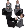 STASH Comfy Kids Sofa Chair with Toy Storage – Folding Toddler Chair Converts to Ottoman, Hidden Under-Seat Chest, Supports 200 lb, Playroom or Bedroom Chair - Image 3