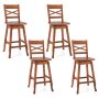 Swivel 24-Inch Counter Height Stool Set of 2 with Inclined Backrest - Image 4