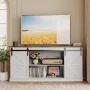Hartin 58''W TV Stand with Sliding Barn Doors for TVs up to 65" - Image 2