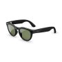 Ray-Ban Meta - Headliner Low Bridge (Gen 2) glasses with Meta AI, Audio, Photo, Video Compatibility - Green lenses - Shiny Black - Image 1