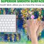 ArtSo Large Gaming Mouse Pad Set, Keyboard Wrist Rest Support + Mouse Wrist Cushion + Extended Mousepad + Coaster, 35x15.5in Multifunctional Desk Mat 4pcs, Oil Painting Flowers - Image 4