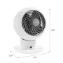 WOOZOO - Compact Globe Oscillating Fan w/ Remote - 5 Speed - White - Image 4