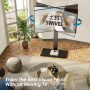 FITUEYES Iron Base Universal Floor TV Stand with Swivel Mount Space Saving for 50-85 Inch LED LCD Plasma Flat or Curved Screen TVs Height Adjustable Cable Management - Black - Basic - Image 2